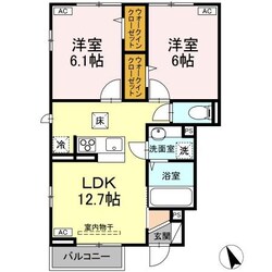 クレールA・B　A棟の物件間取画像